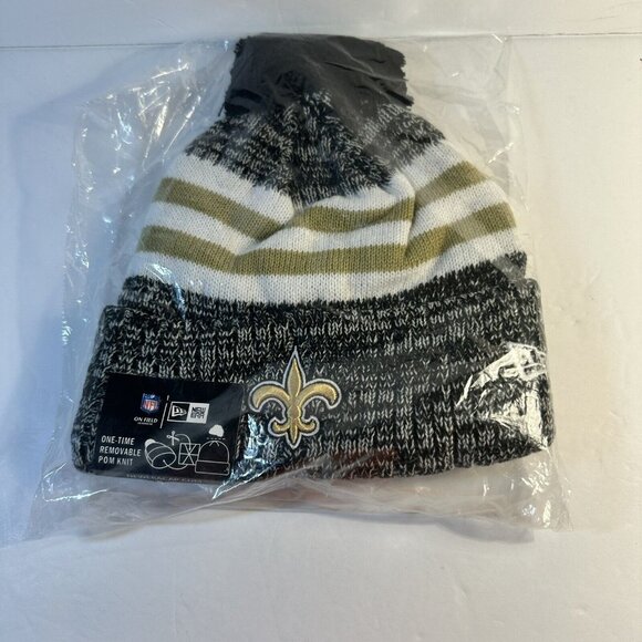 New Orleans Saints New Era Winter Knit Hat Beanie Fleece Lined One Size NWT - Picture 7 of 7